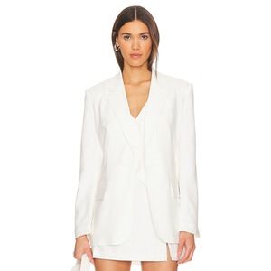 New Steve Madden Imaan Blazer in Coconut Milk off white ivory linen work coat